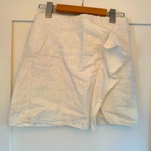 White zara mini skirt
